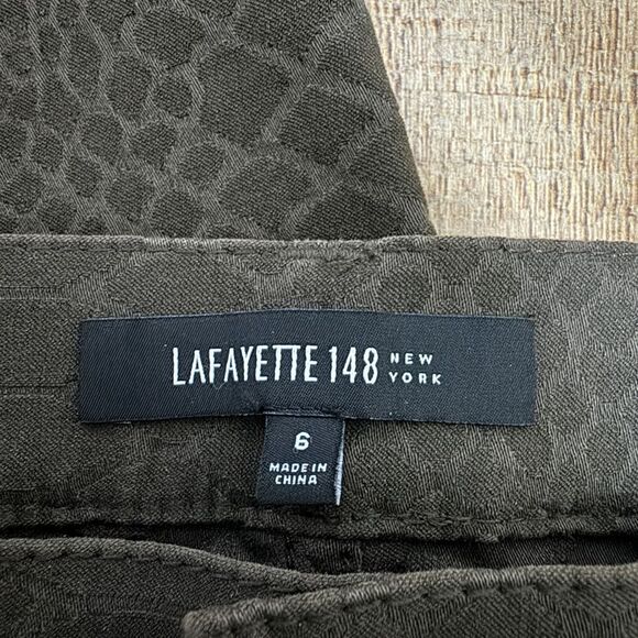 Lafayette 148 Snakeskin Slim Leg Jacquard Jeans - Picture 13 of 13